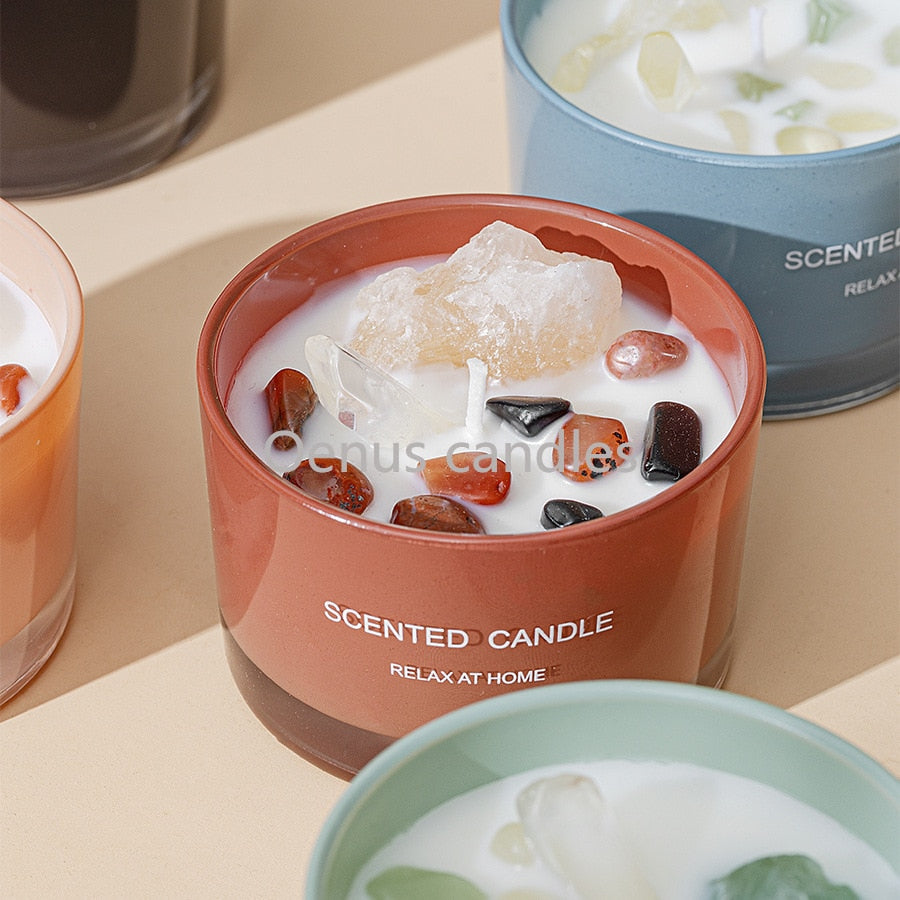 Real Stone Decorative Candle
