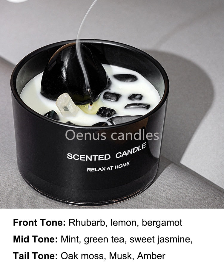 Real Stone Decorative Candle