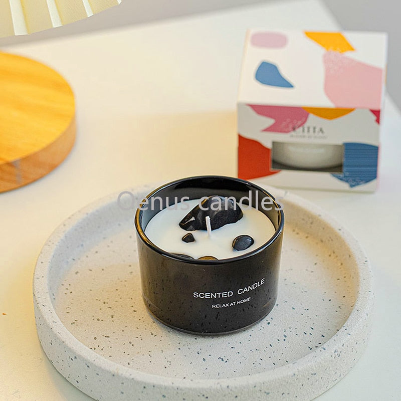 Real Stone Decorative Candle
