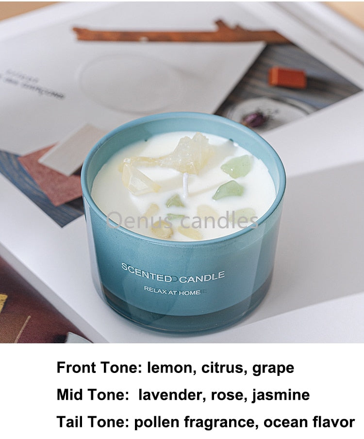 Real Stone Decorative Candle