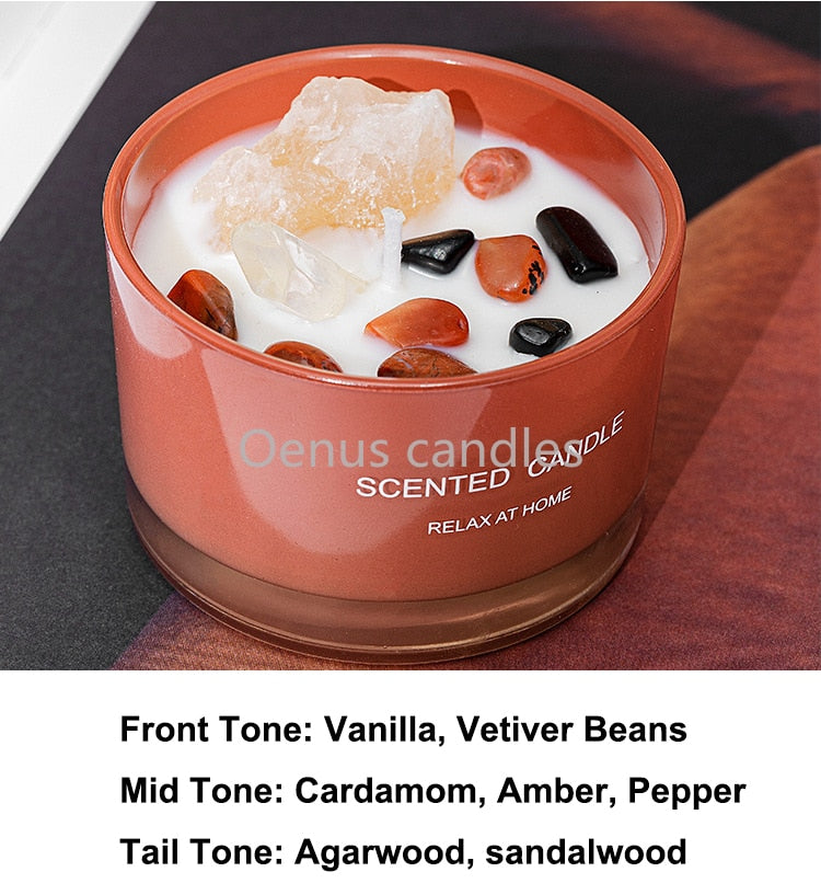 Real Stone Decorative Candle